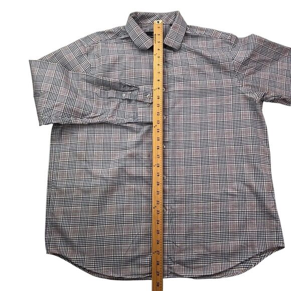 Hart Schaffner Marx Men's XL Plaid Long Sleeve Button Front Cotton Shirt - Picture 9 of 16